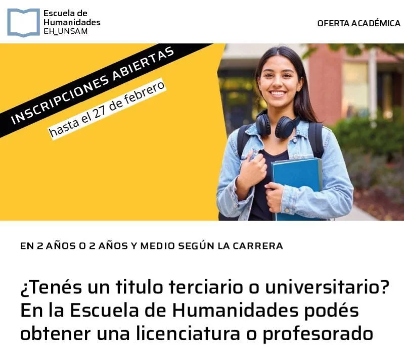 UNSAM ofrece pasar de un título terciario a una Licenciatura