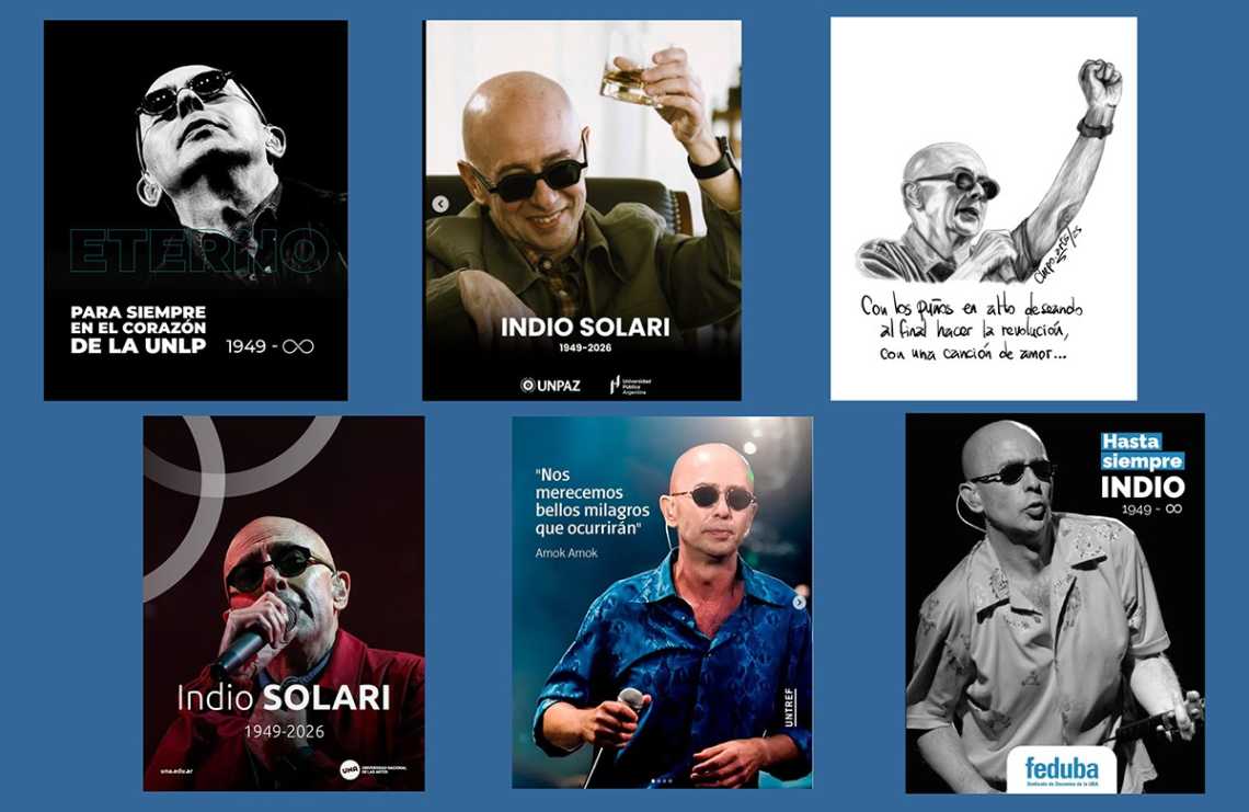 El ámbito educativo despidió al Indio Solari en sus páginas y redes sociales